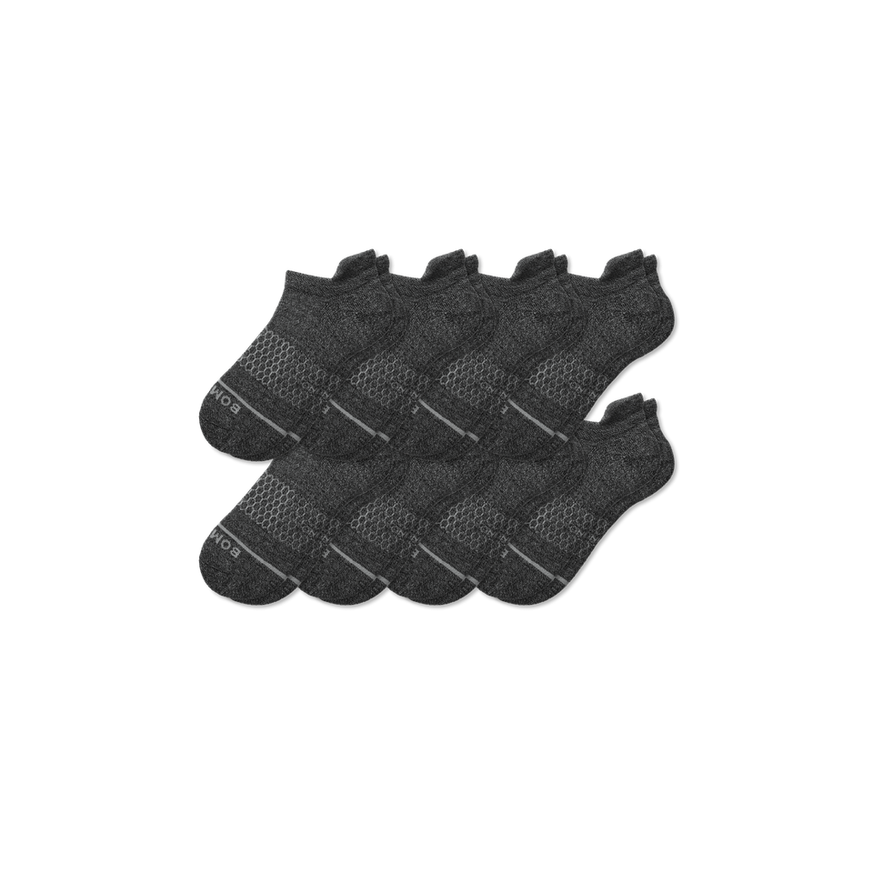 Merino Wool Blend Ankle Sock 8-Pack - charcoal L
