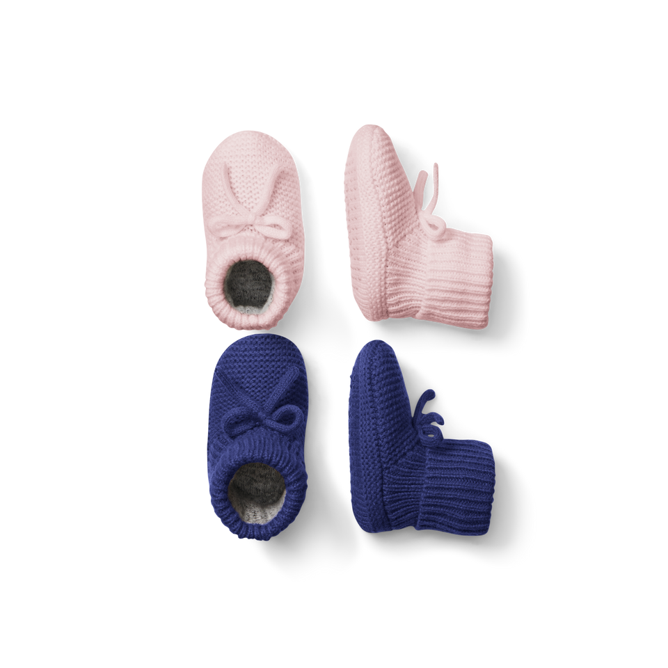 Baby Bow Gripper Slipper 2-Pack - Cloud Pink x NIght Bloom / 6-12 L