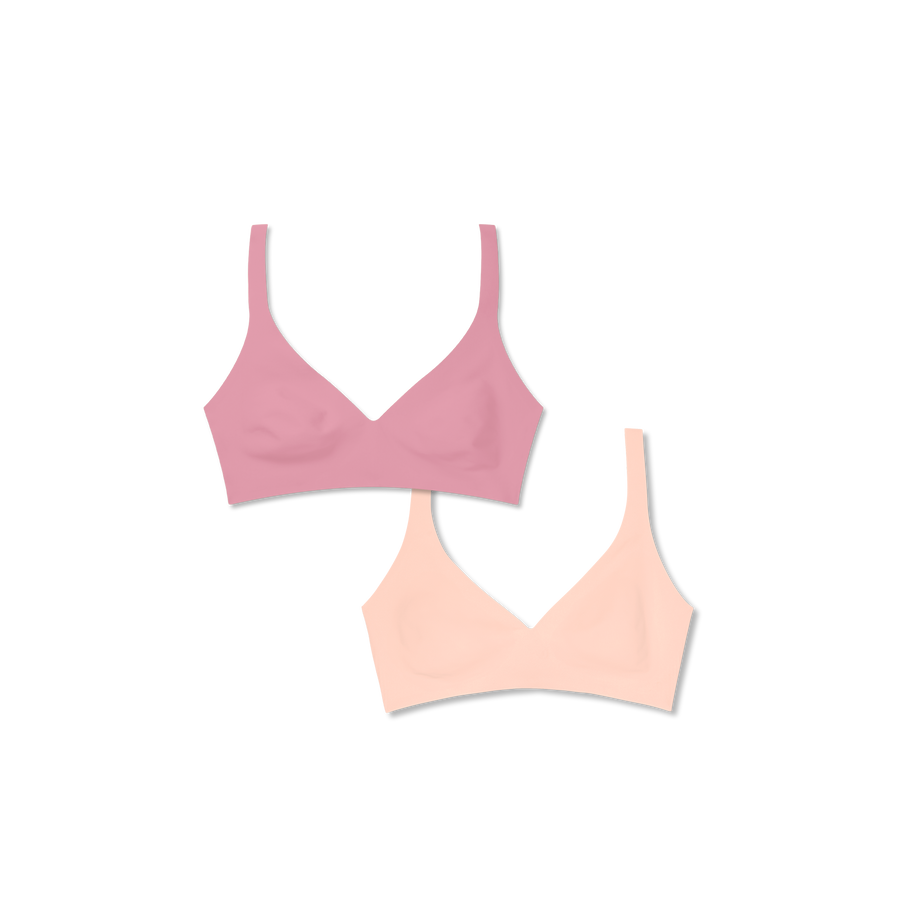 Women’s No Show Plunge Bralette 2-Pack - Light Smooth Fit