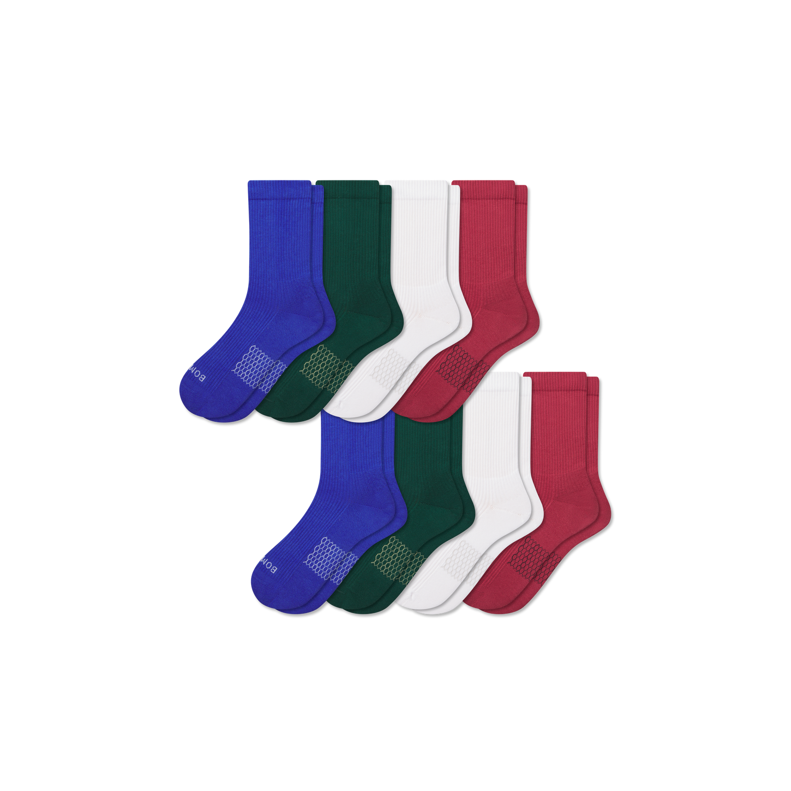 Men's Modern Rib Half Calf Sock 8-Pack - Everglade Mix