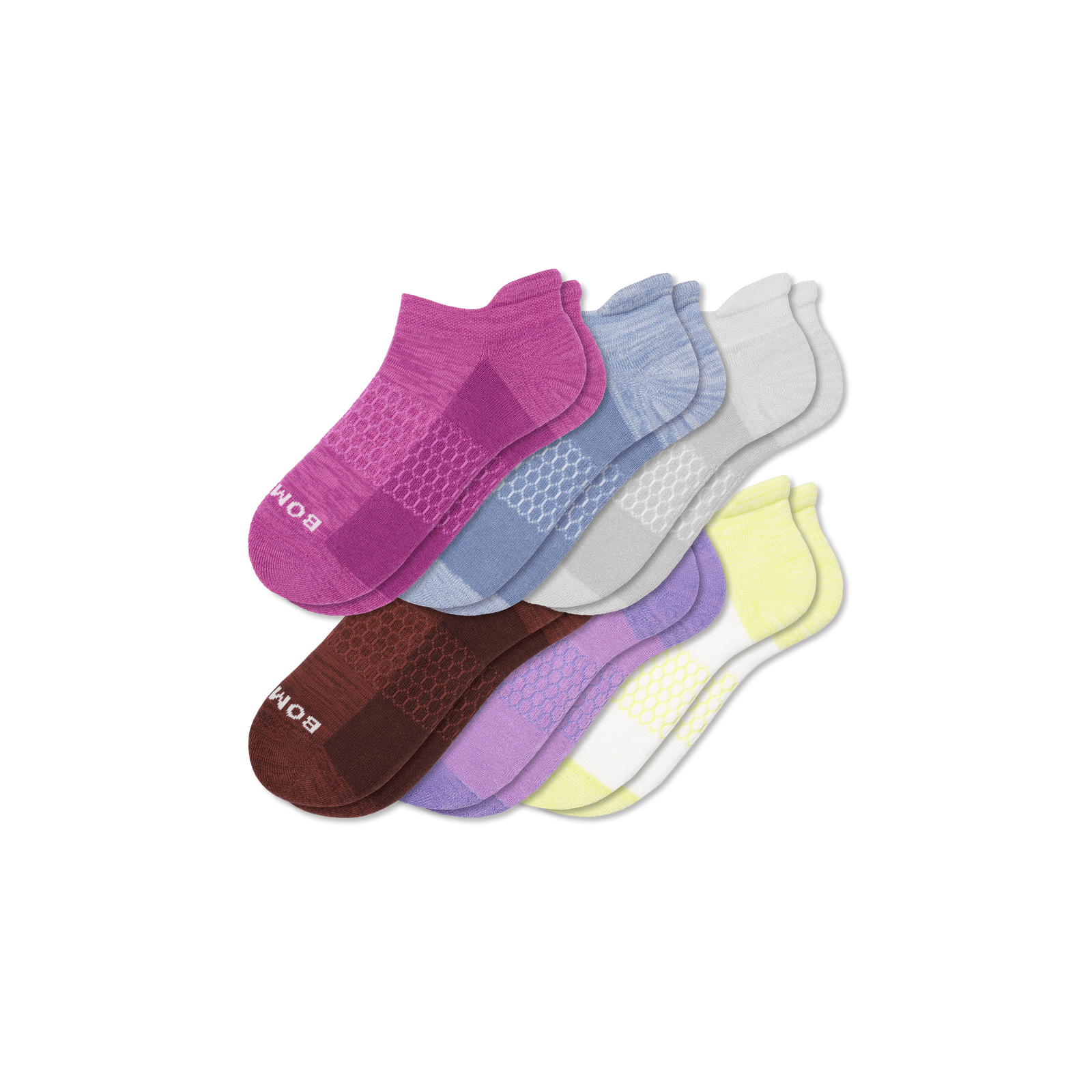 Women’s Two Tone Ankle Sock 6-Pack - Fjord Pink Mix L