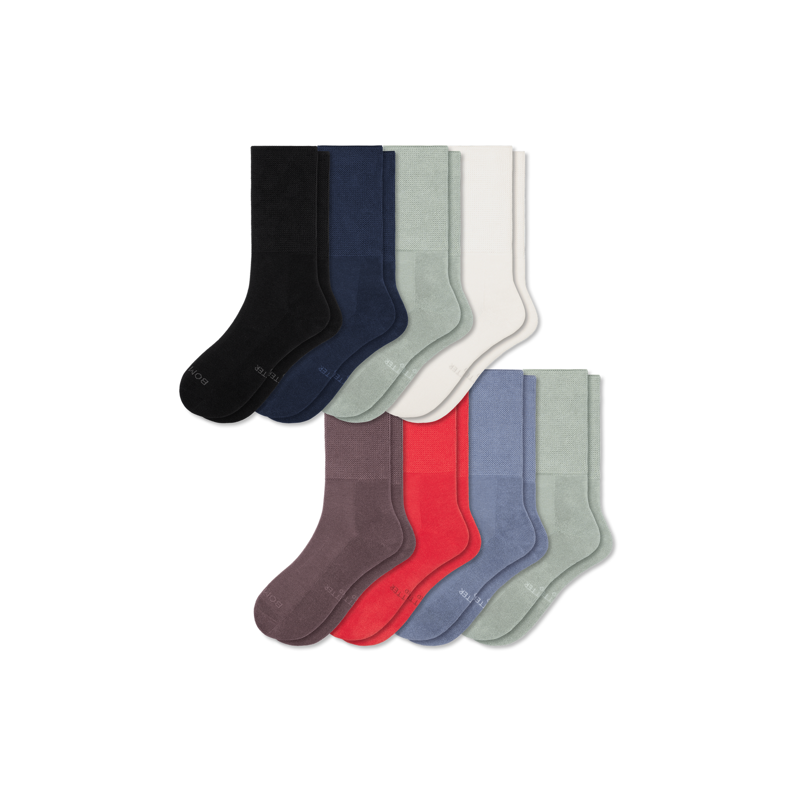 Men's Extended Stretch Calf Sock 8-Pack - Fjord Putty Mix