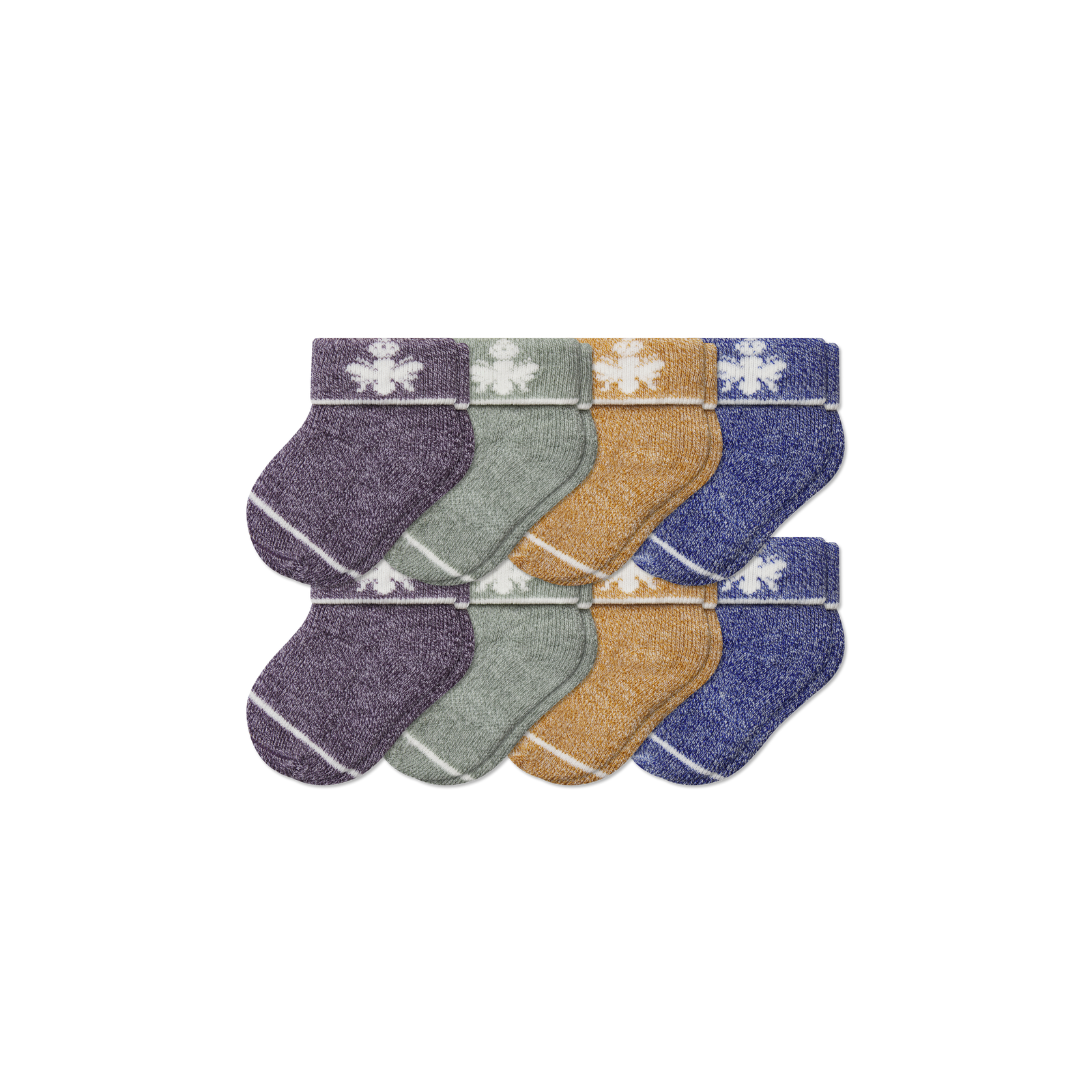 Baby Merino Wool Blend Calf Sock 8-Pack - Glacier Sage Mix / 0-6M L