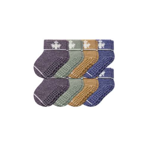 Baby Merino Wool Blend Gripper Calf Sock 8-Pack - Glacier Sage Mix / 6-12M L