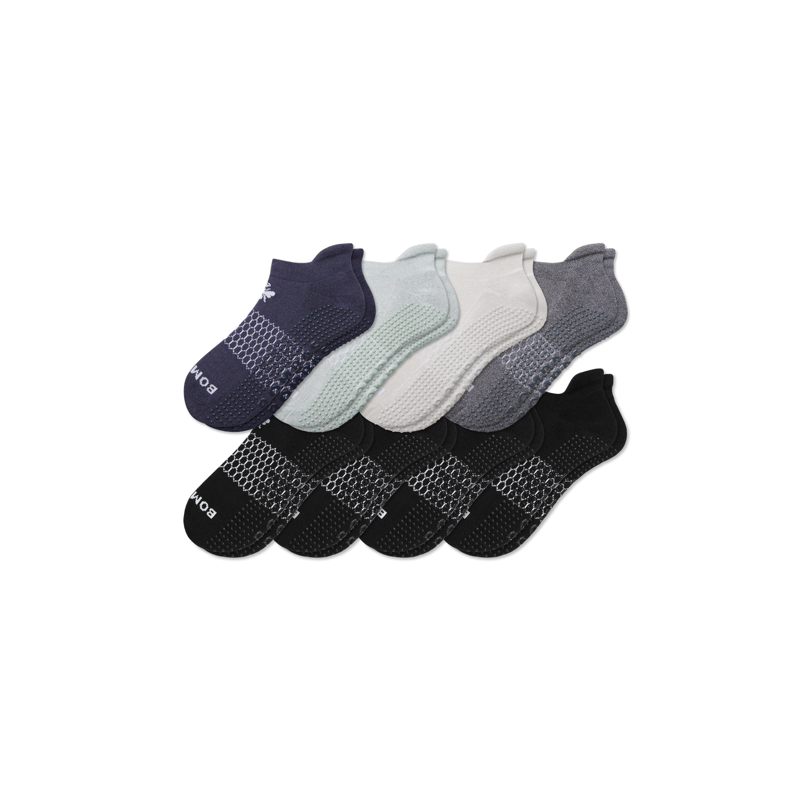 Men's Grippers Ankle Sock 8-Pack - Harbor Black Mix
