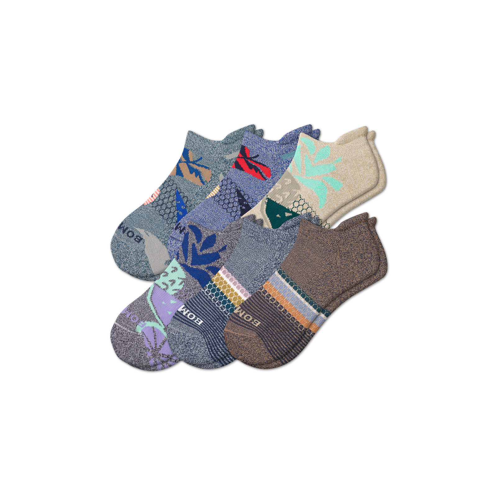 Men’s Tropical Ankle Sock 6-Pack - Ink Pine Mix L [4064]
