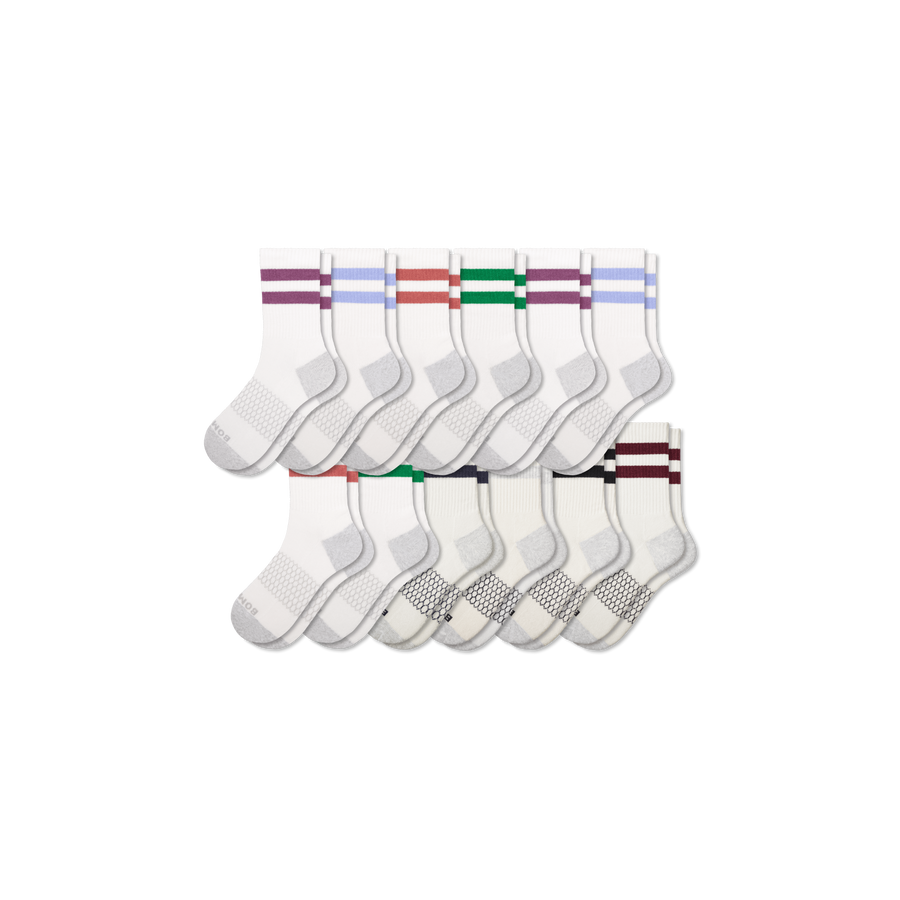 Men's Vintage Stripes Half Calf Sock 12-Pack - Light Step