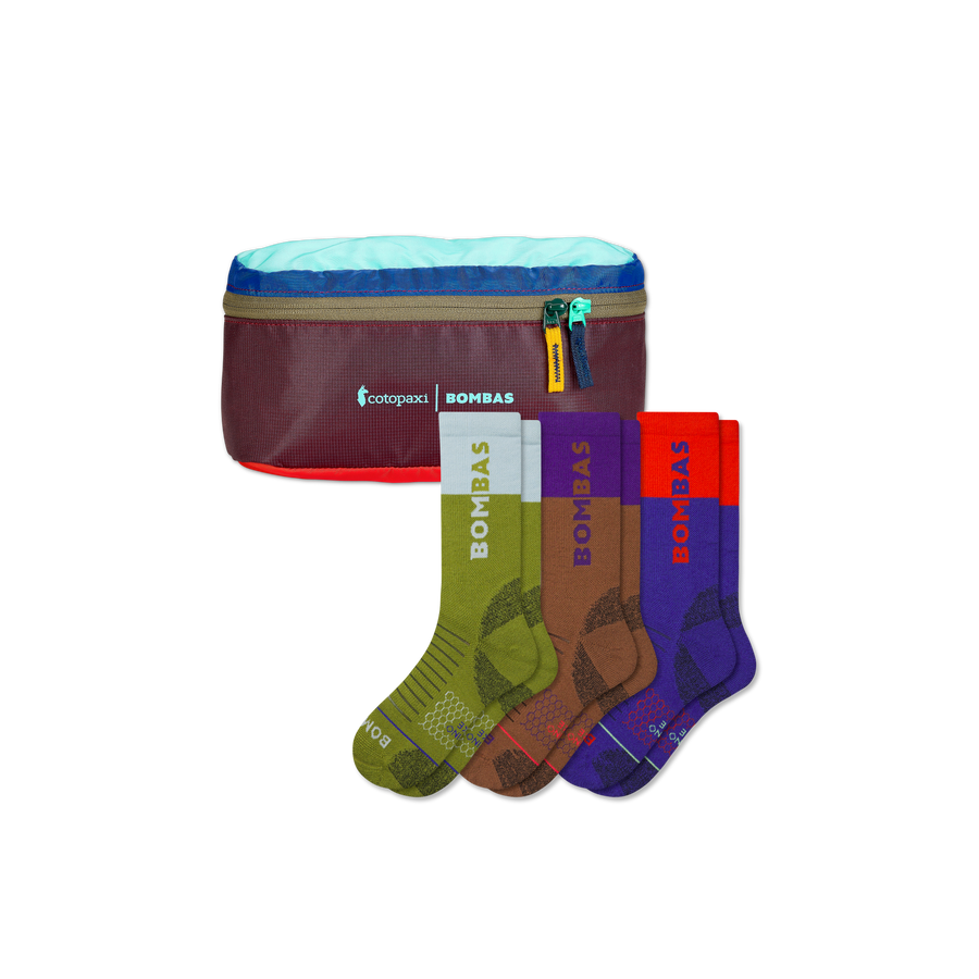 Women's Merino Wool Blend Hiking Sock 3-Pack & Cotopaxi Fanny Pack - Trail Carry