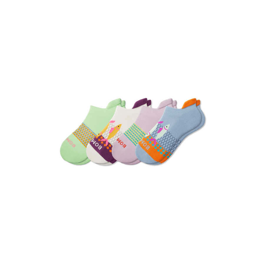 Youth Aquatic Ankle Sock 4-Pack - Steady School Cushion