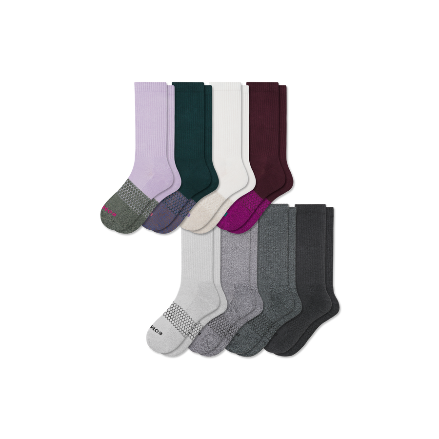Women's Marl Calf Sock 8-Pack - Comfort Low Cut Wear