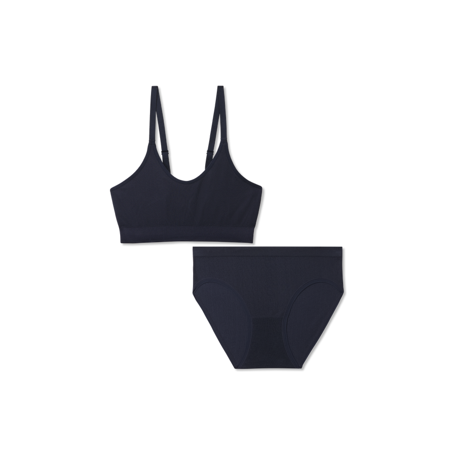 Women's Seamless Scoop Bralette + Brief Pack - Classic Comfort