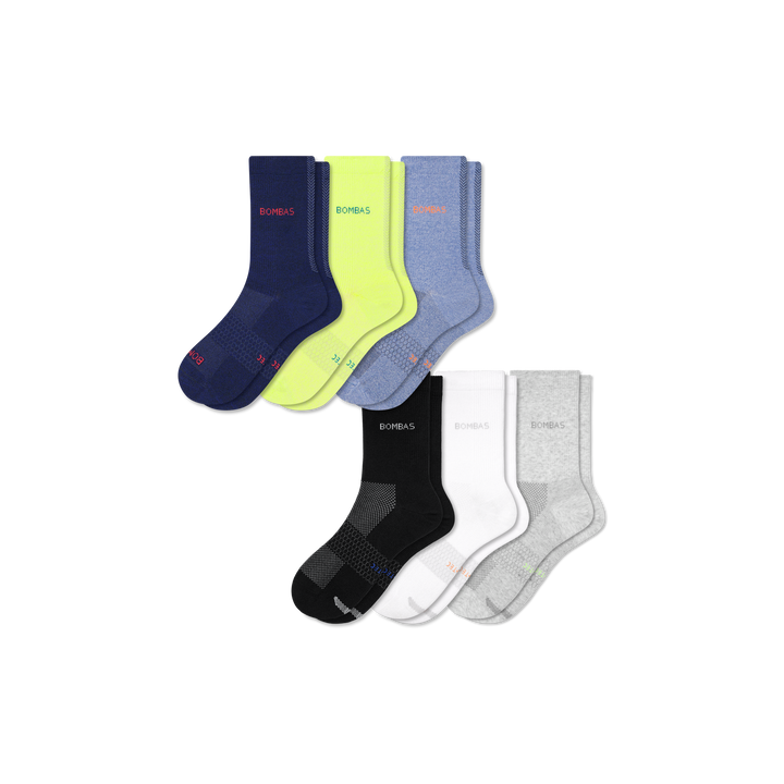 UltraLite Sport Half Calf Sock 6-Pack - Midnight Navy Mix L