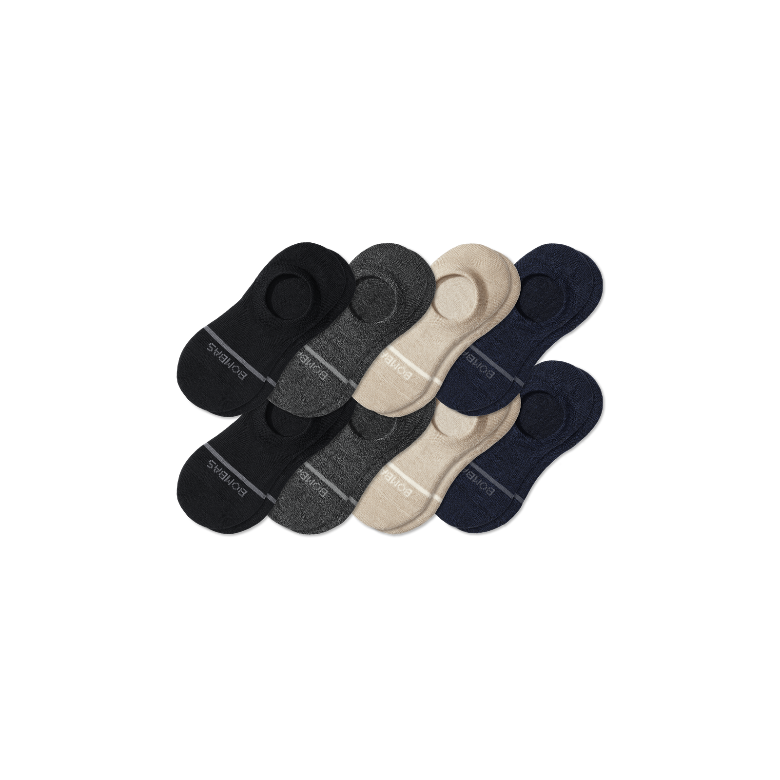 Merino Wool Blend Lightweight No Show Sock 8-Pack - mixed