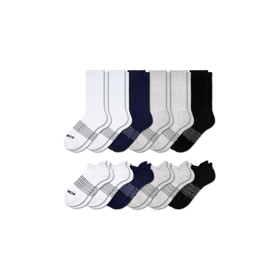 Men's Calf & Ankle Sock 12-Pack - Smooth Court Support