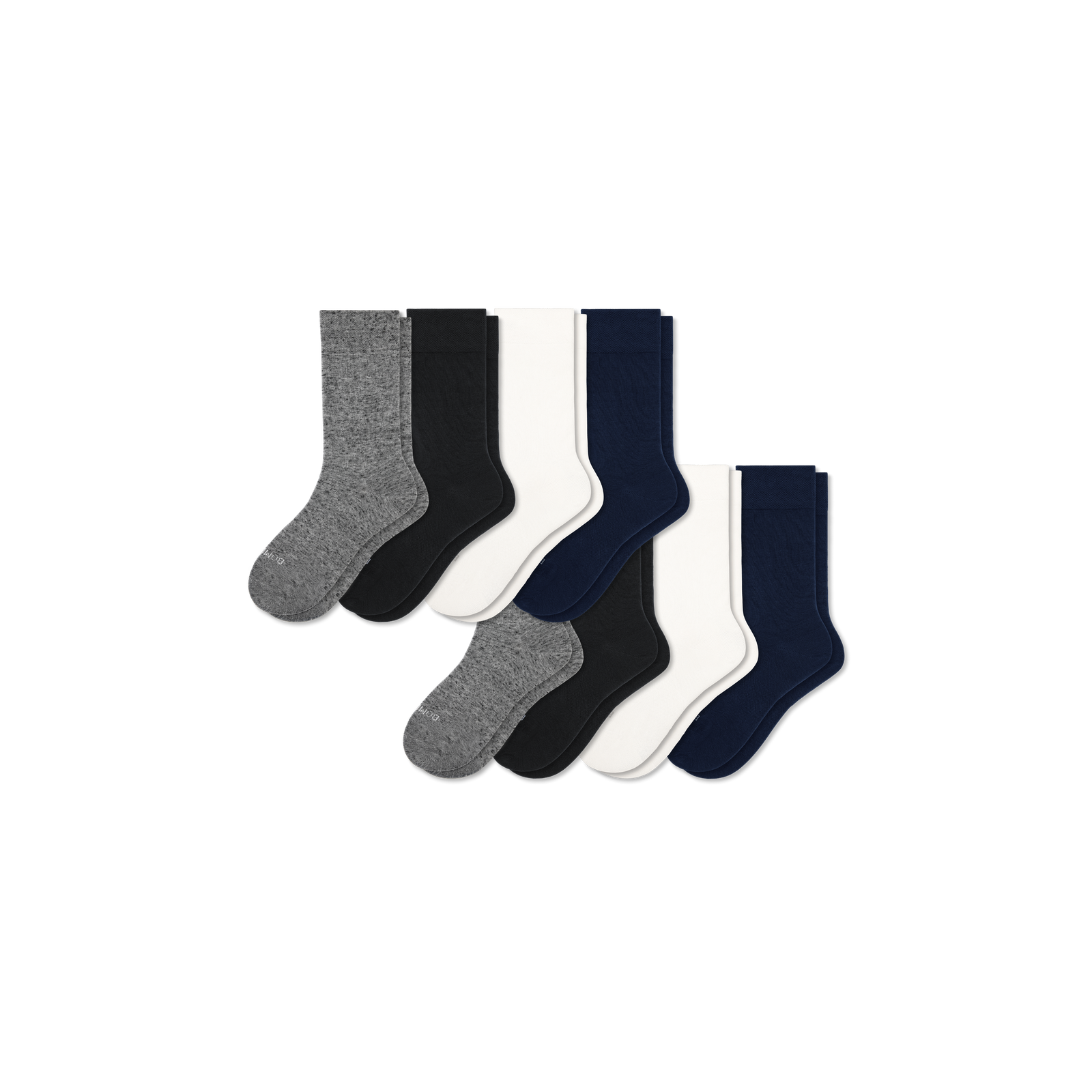 Youth Lightweight Calf Sock 8-Pack - Solids Mixed L