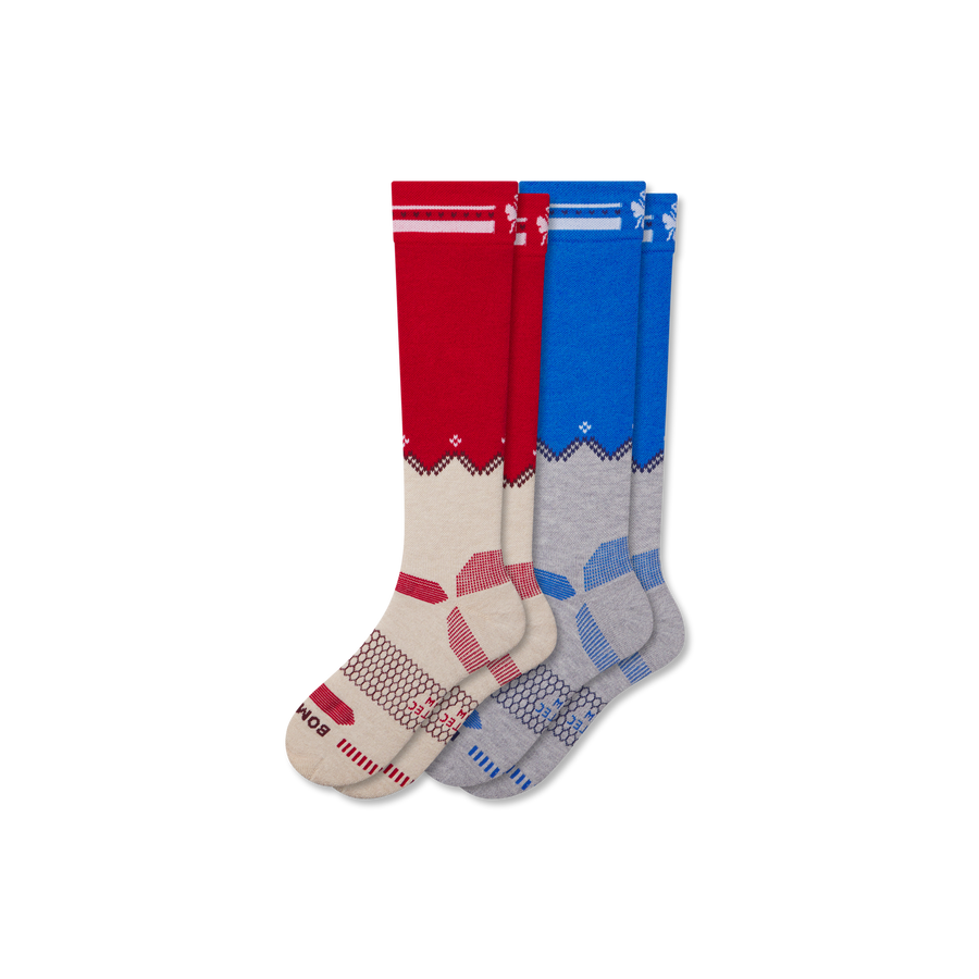 Men's Full-Cushion Merino Wool Blend Ski & Snowboard Sock 2-Pack - Outdoor Cushion