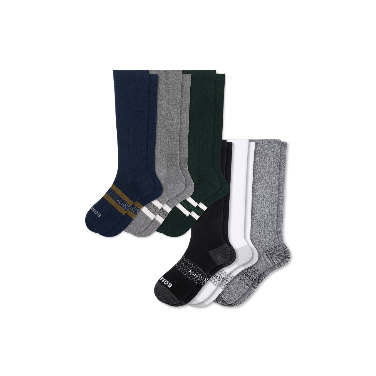 Men's Everyday Compression Sock 6-Pack (15-20mmHg) - Navy Core Mix L