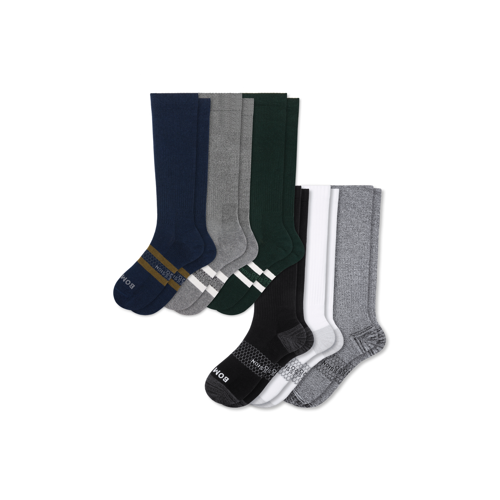 Men's Everyday Compression Sock 6-Pack (15-20mmHg) - Navy Core Mix L