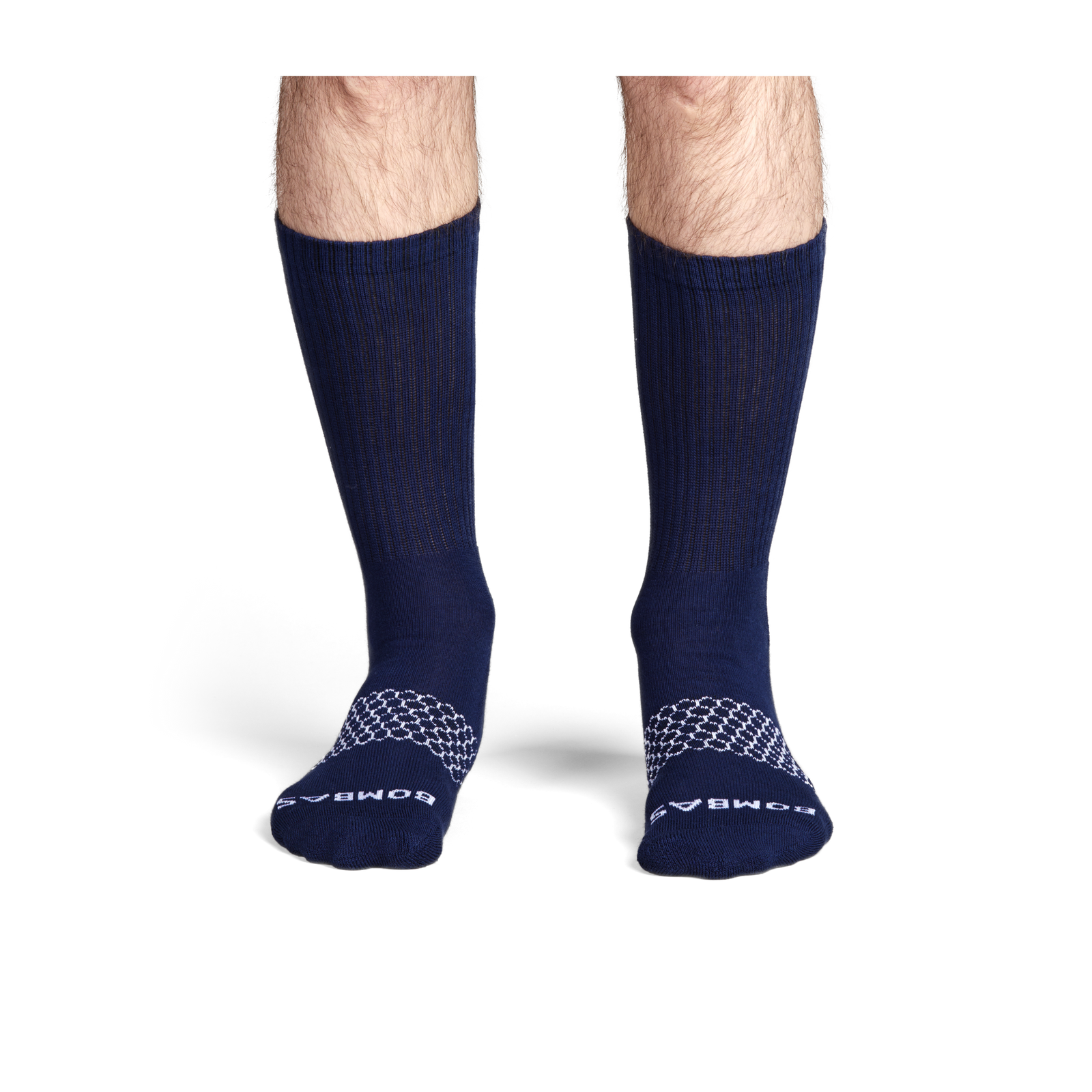 Men's Solids Calf Sock - navy - 15