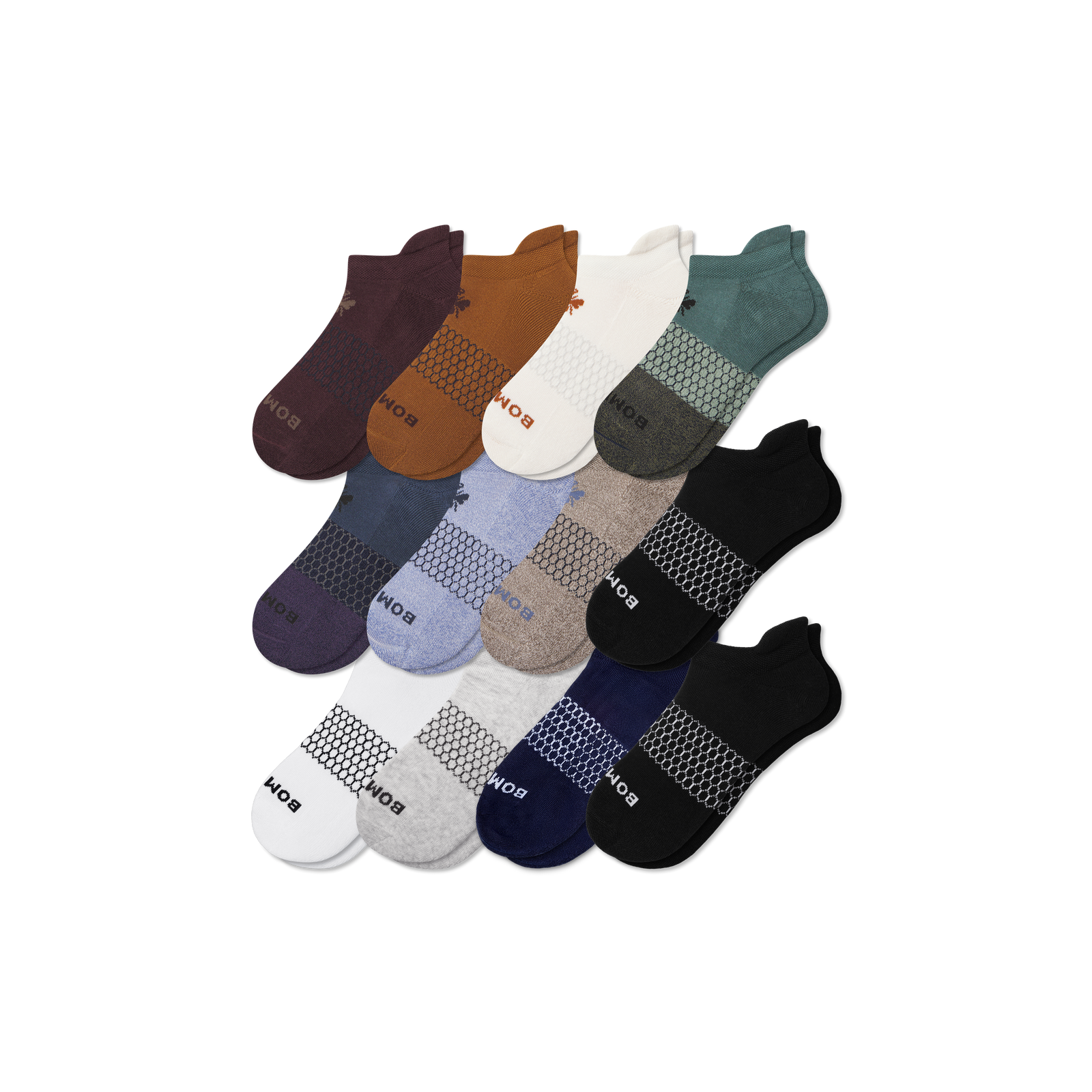 Men's Ankle Sock 12-Pack - Navy Sage Mix L