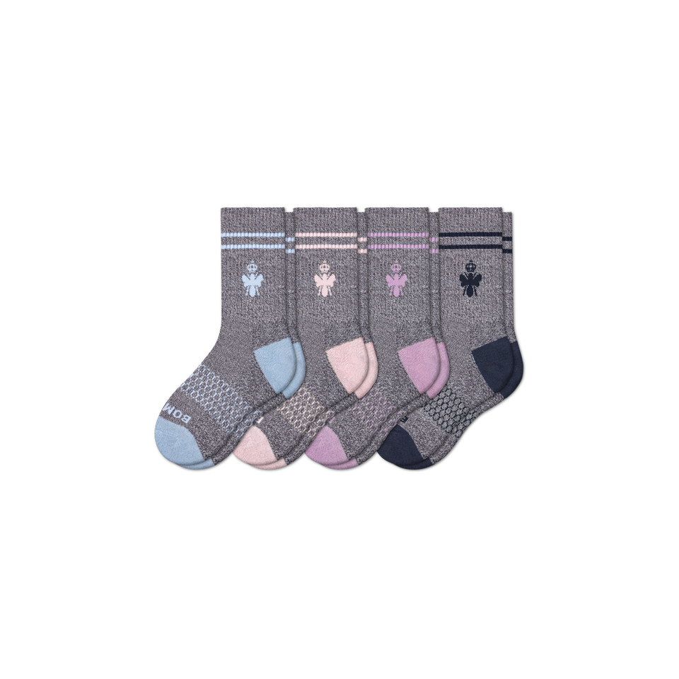 Youth Originals Calf Sock 4-Pack - pink-logwood-mix - 15