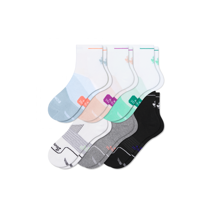 Women's Run Quarter Sock 6-Pack - Daily Travel Fit