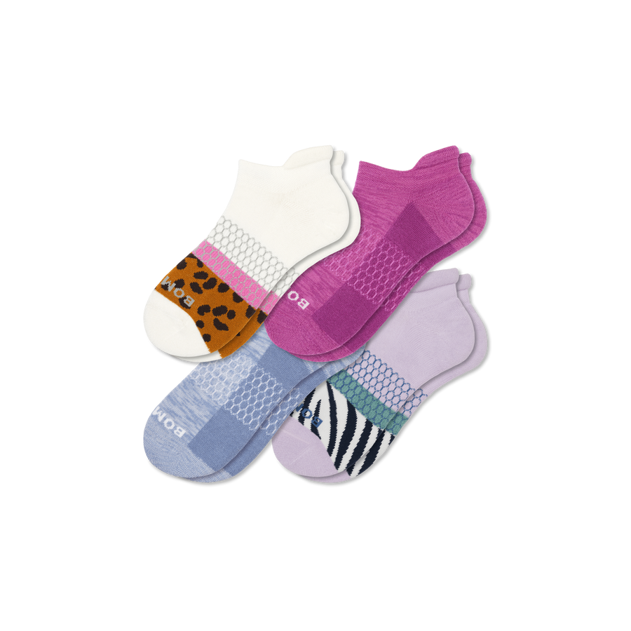 Women's Wild Wear Ankle Sock 4-Pack - Run Office Support