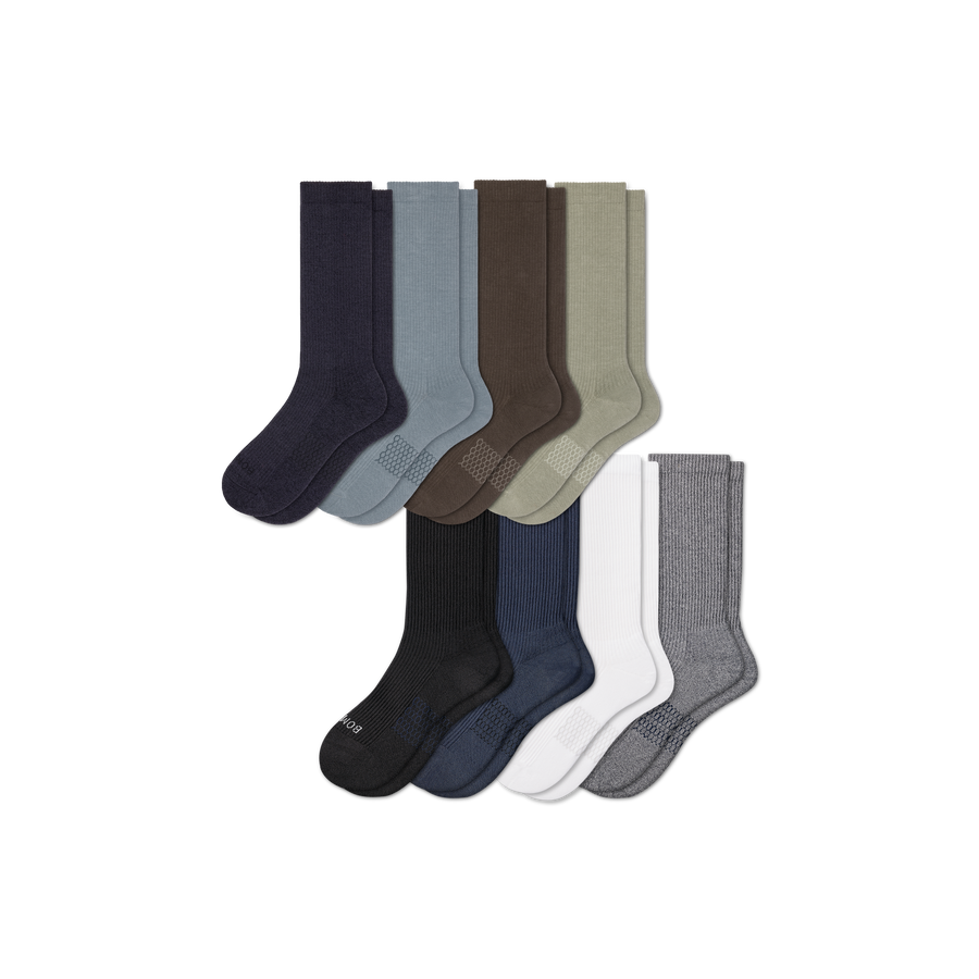 Men's Modern Rib Calf Sock 8-Pack - Classic Studio Support