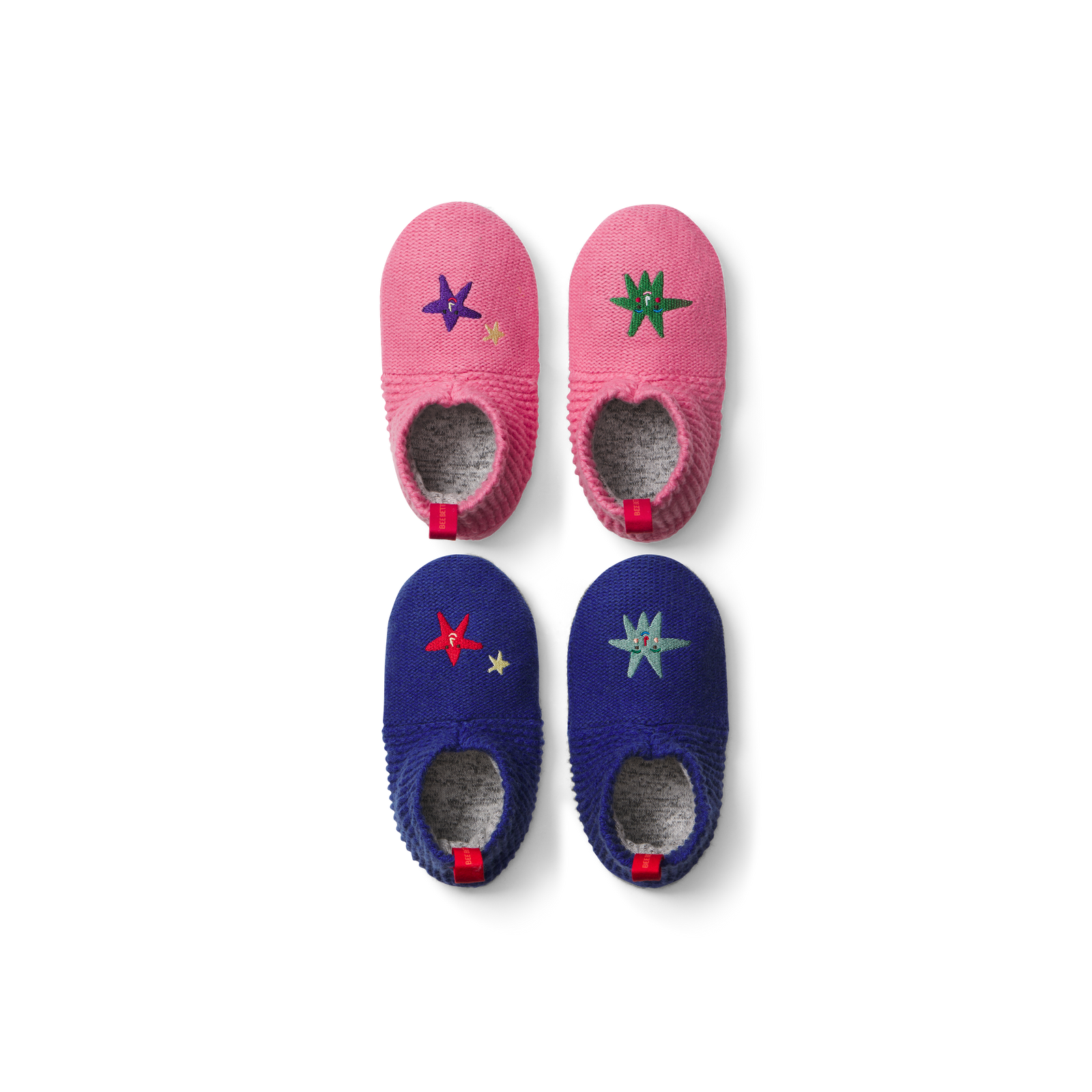 Toddler Gripper Slipper 2-Pack - Siena Pink x Royal Blue L