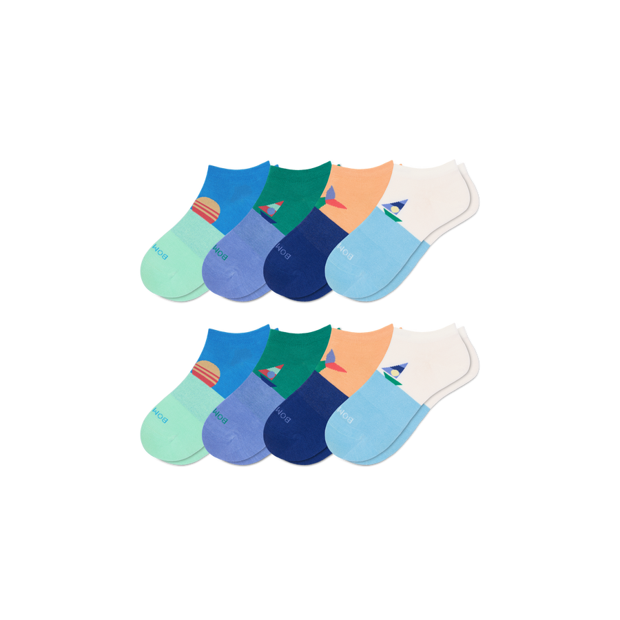 Youth Lightweight Ankle Sock 8-Pack - Outdoor Crew Fit