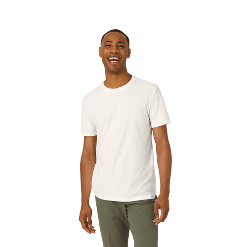 Air Slub Crew Neck T-Shirt Soft White MO1