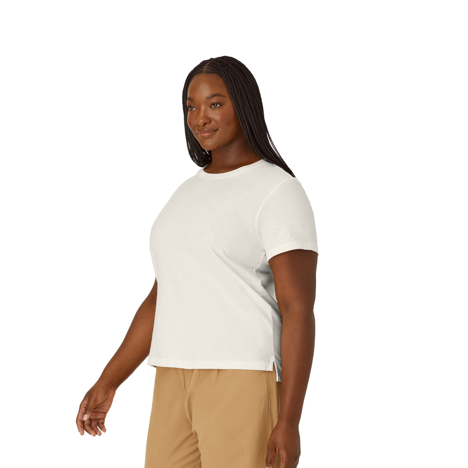 Air Slub Crew Neck T-Shirt Soft White WO2