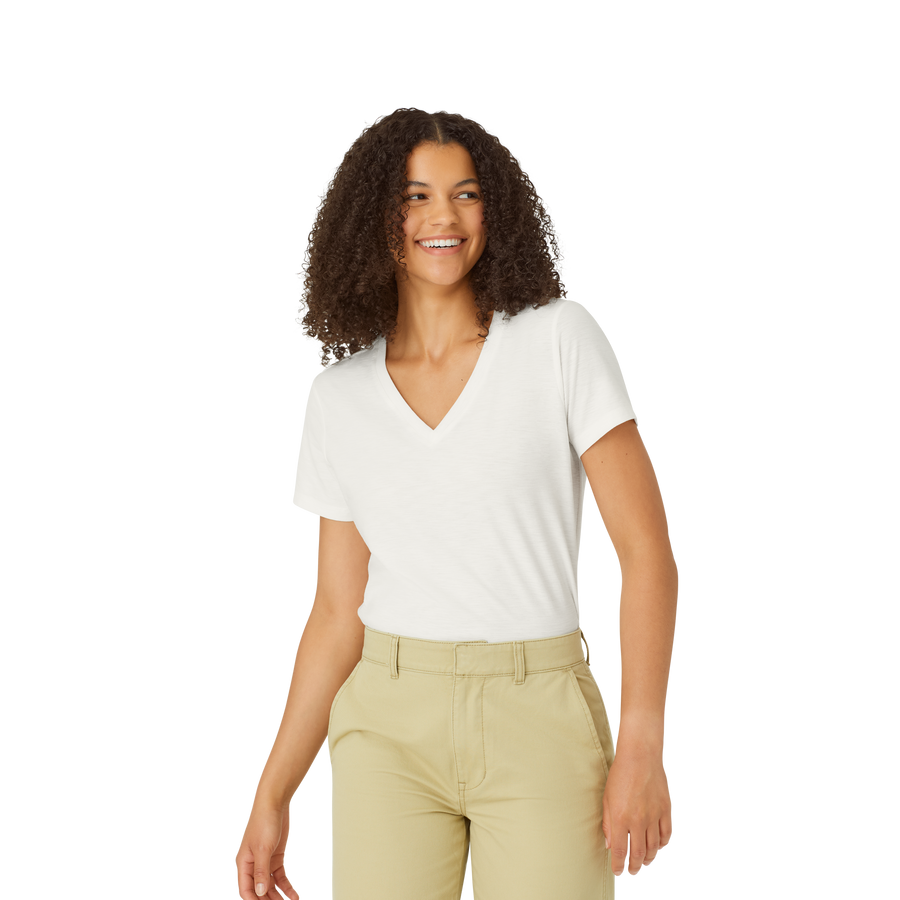 Women's Air Slub V-Neck T-Shirt - Essential Crew Wear