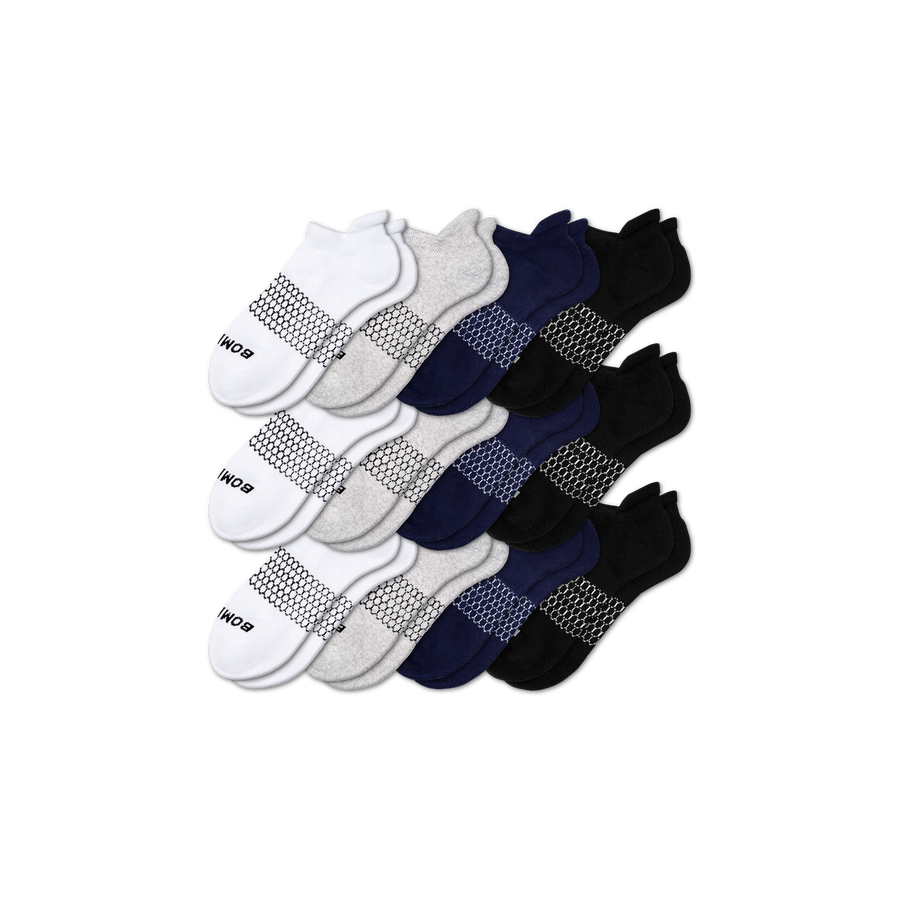 Men's Solids Ankle Sock 12-Pack - Cushion Crew Fit