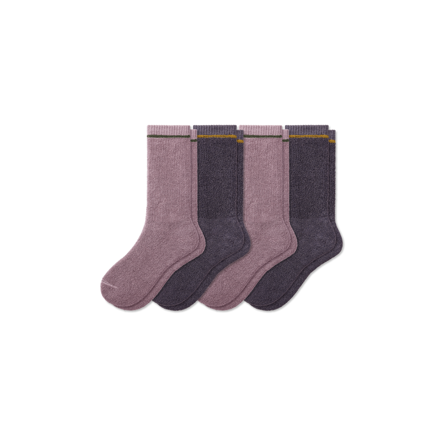 Women's Plush Terry Calf Sock 4-Pack - Run Crew Pair