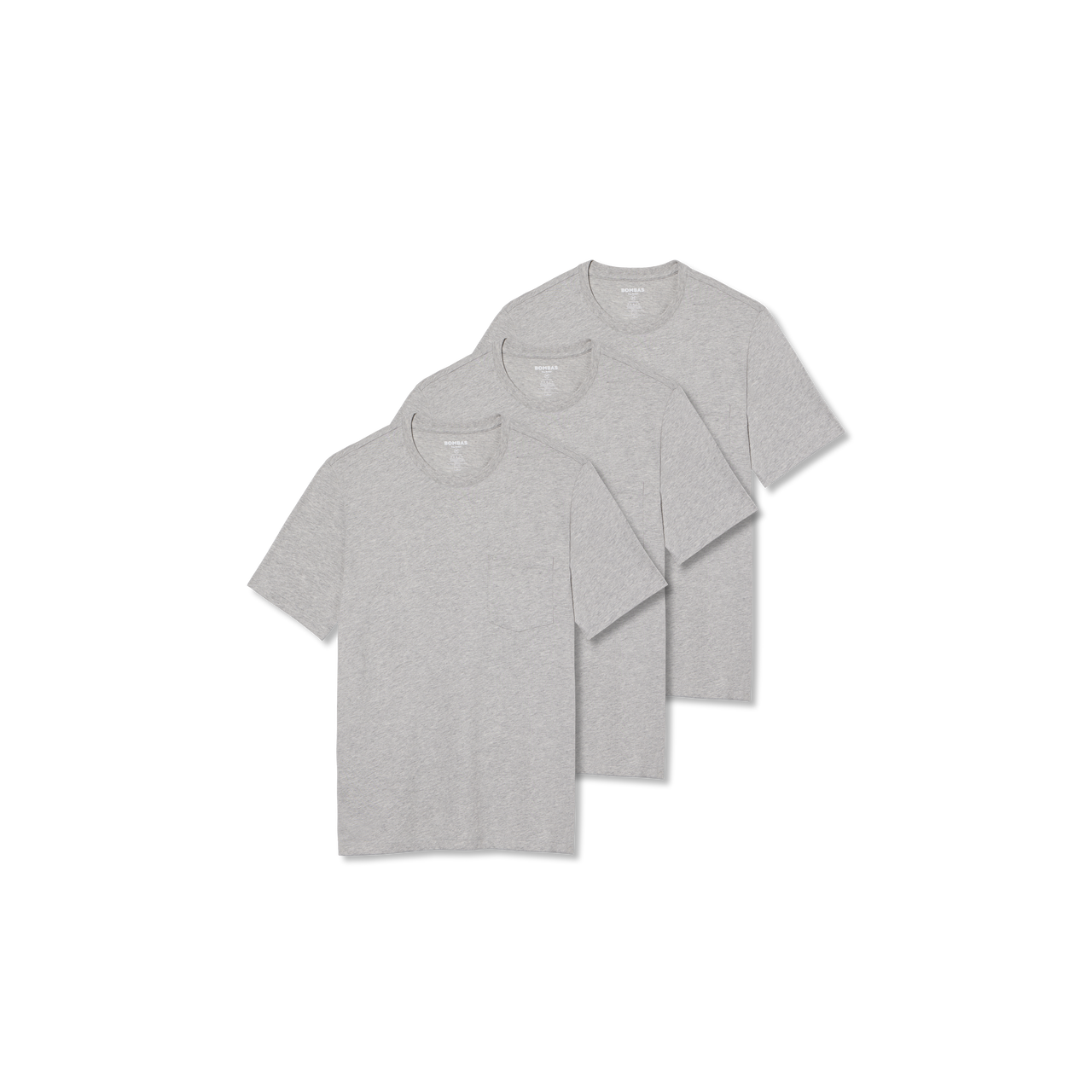 Men's Pima Cotton Pocket Crew Neck T-Shirt 3-Pack - Varsity Grey Heather L
