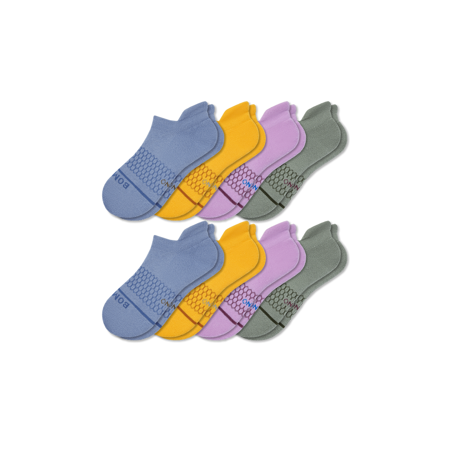 Youth Merino Ankle Sock 8-Pack - Active Travel Cushion