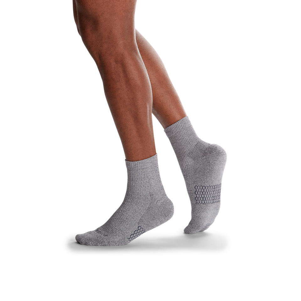 Modern Rib Quarter Socks - Washed Black MO2 [6005]