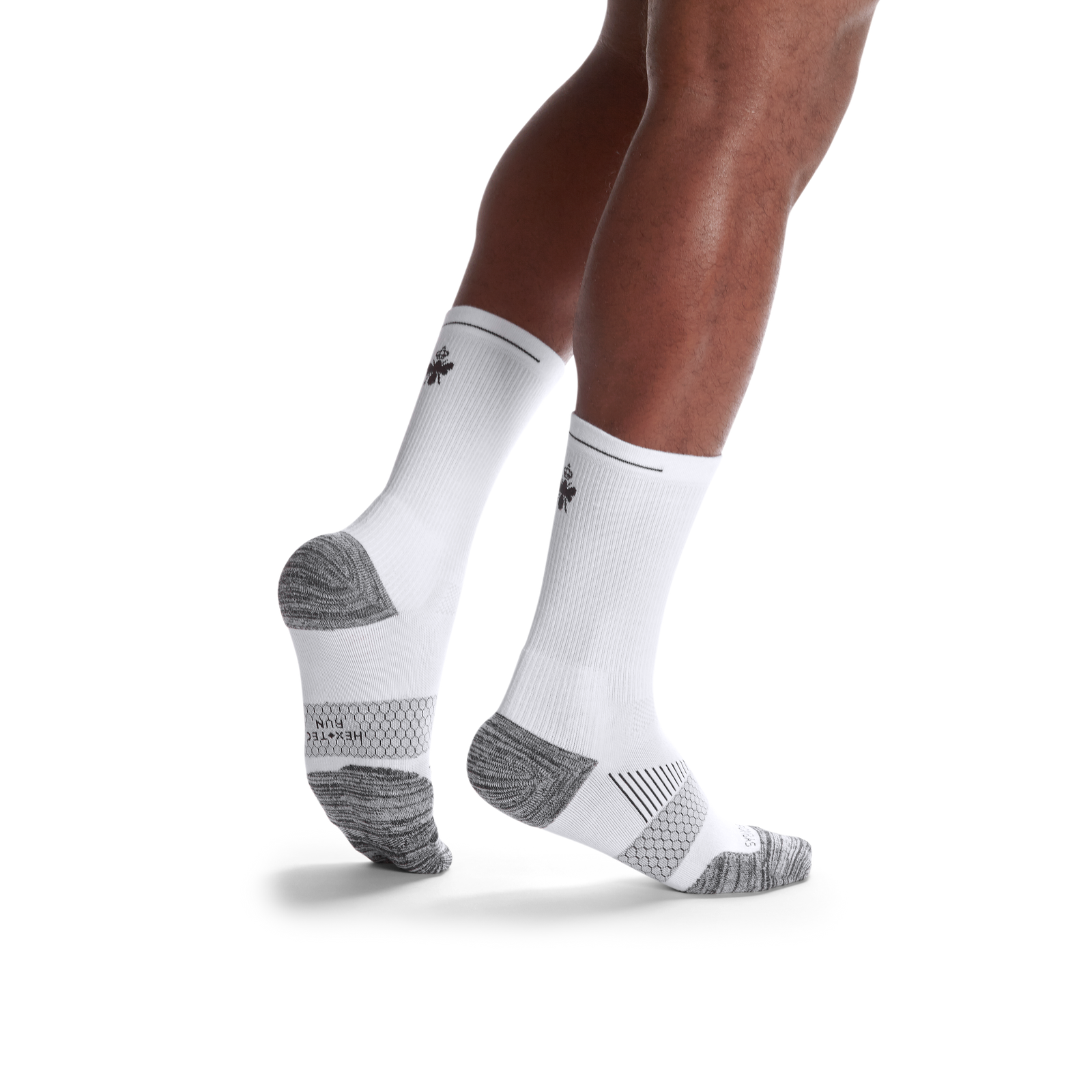 Men's Running Calf Sock 6-Pack - white-bee - 31