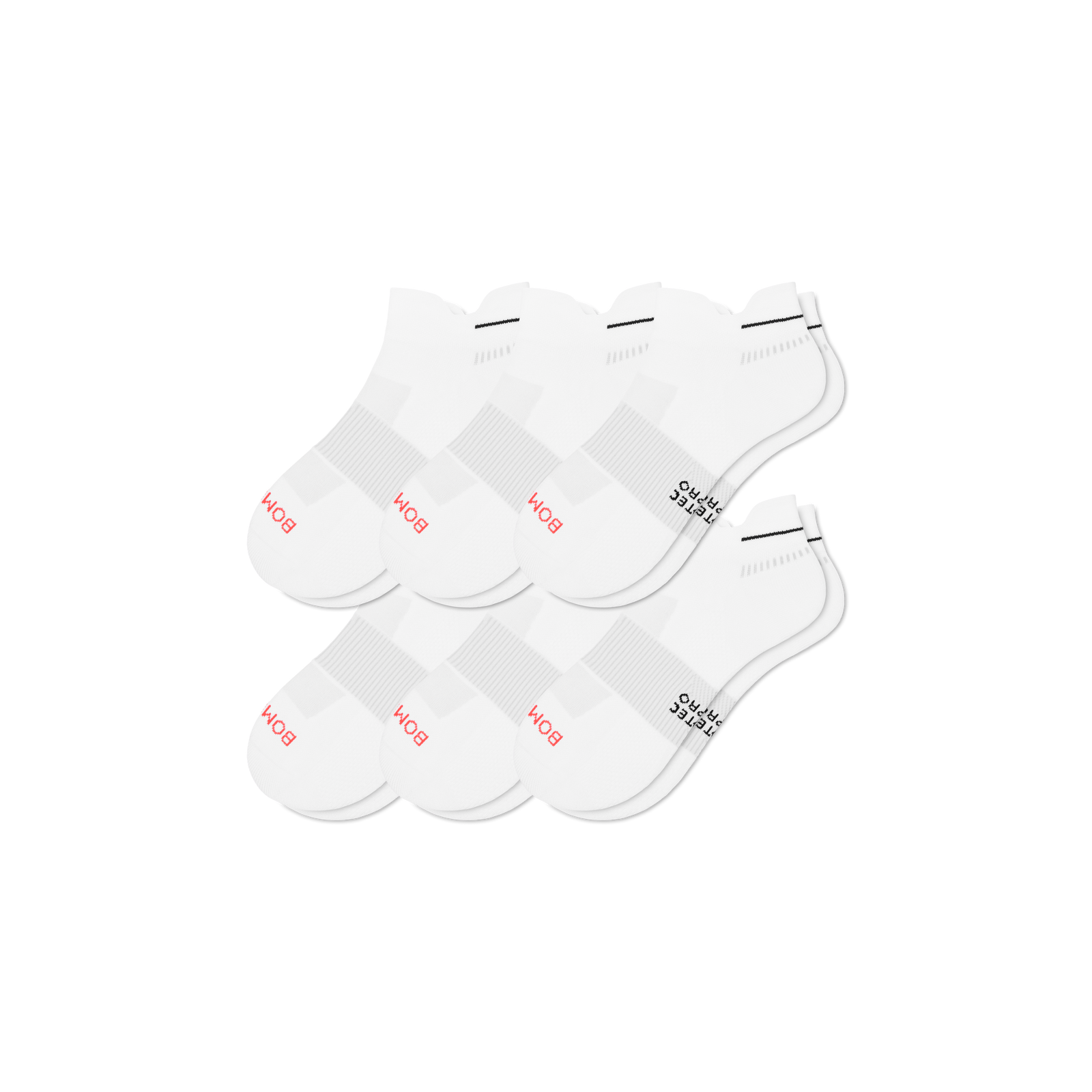 RunPro Ankle Sock 6-Pack - white L