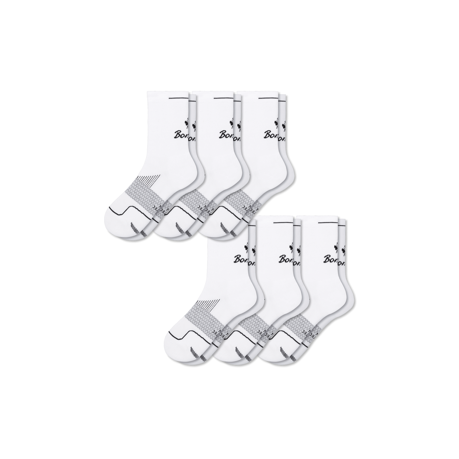 Running Half Calf 6-Pack - White