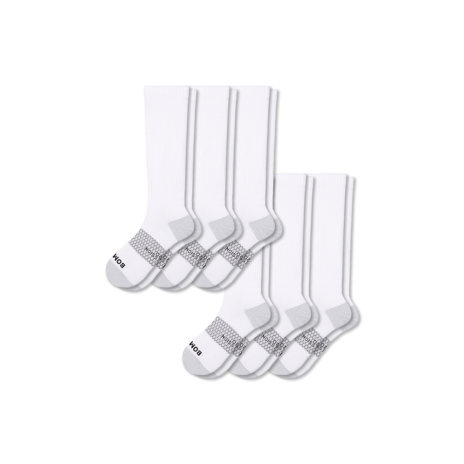 Everyday Compression Sock 6-Pack (15-20mmHg) - Bright White L