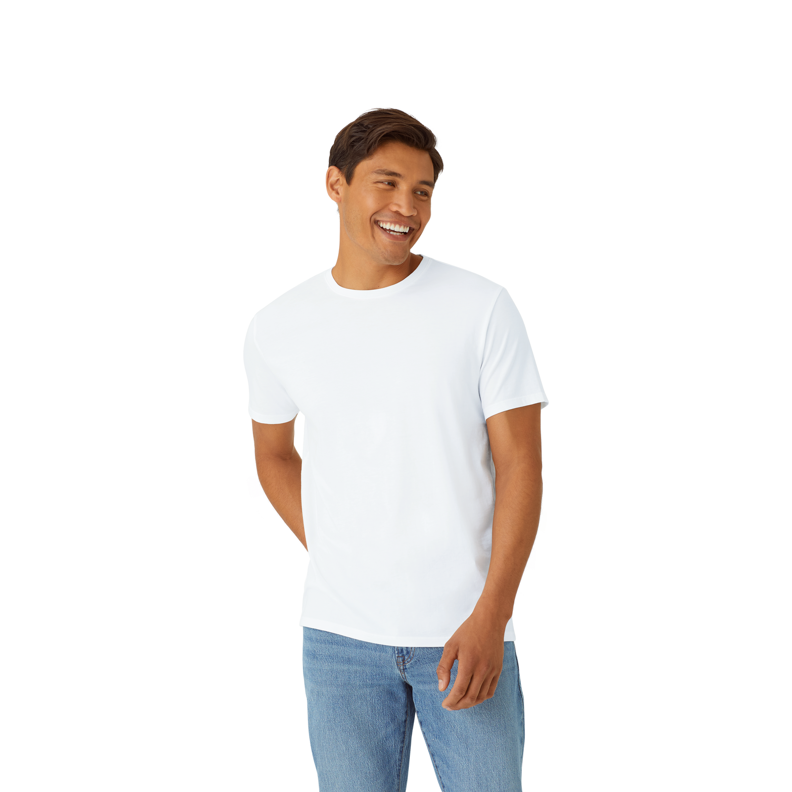 Men's Pima Cotton Crew Neck T-Shirt 6-Pack - white - 10