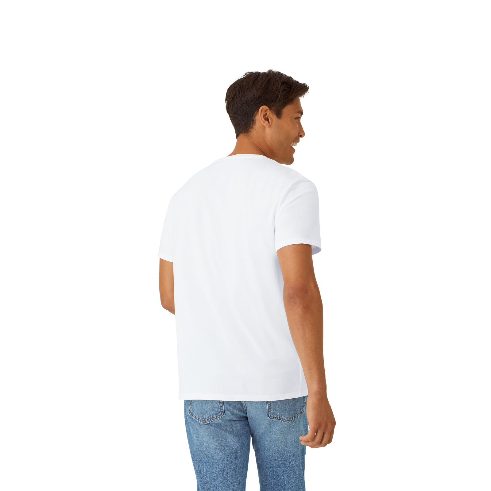 Men's Pima Cotton Crew Neck T-Shirt 6-Pack - white - 12